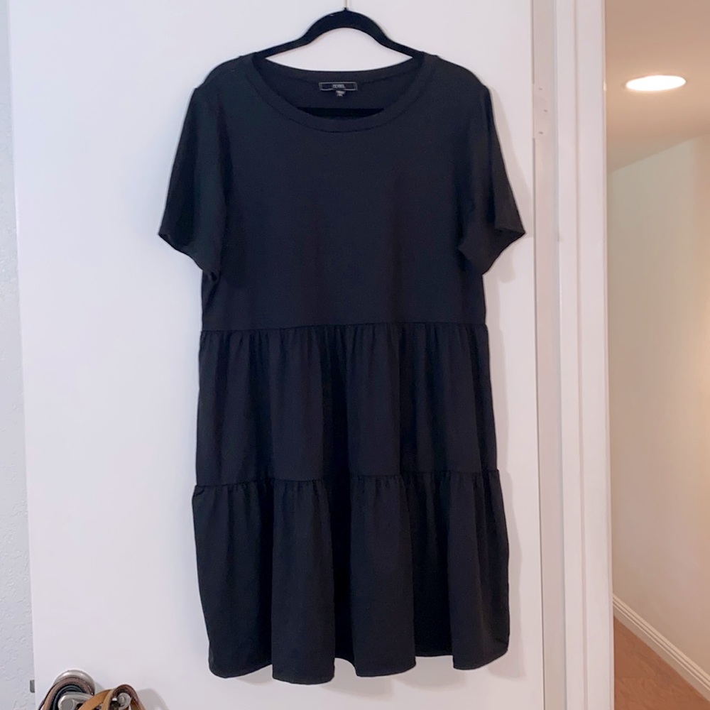 Vibe Black Ruffle Cozy Dress Size 2X